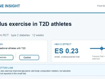 Visual abstract summarising diet plus exercise in male athletes with type 2 diabetes.