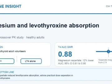 Hormone Insight visual abstract for magnesium and levothyroxine absorption