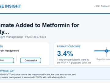 Clinical visual abstract: Topiramate Added to Metformin for Obesity Control in Women With Polycystic Ovary Syndrome.