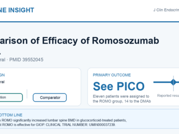 Clinical visual abstract: Comparison of Efficacy of Romosozumab With Denosumab and Risedronate in Patients Newly Initiating Glucocorticoid Therapy.