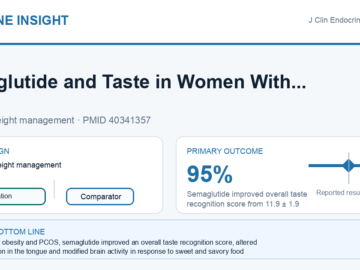 Clinical visual abstract: Semaglutide and Taste in Women With Obesity and Polycystic Ovary Syndrome: A Randomized Placebo-Controlled Study.